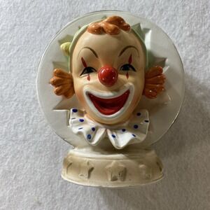 Vintage Napco Clown Head Planter Pocket 1958 Japan Ceramic Figurine